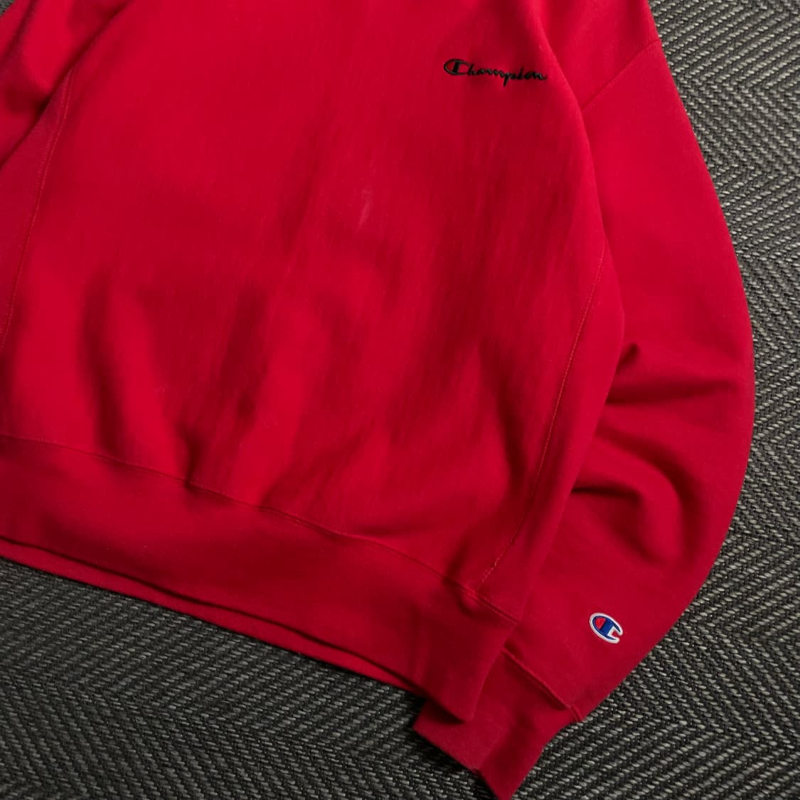 챔피온 리버스위브 미니멀 레드 스웻 셔츠y 4508 상품이미지3