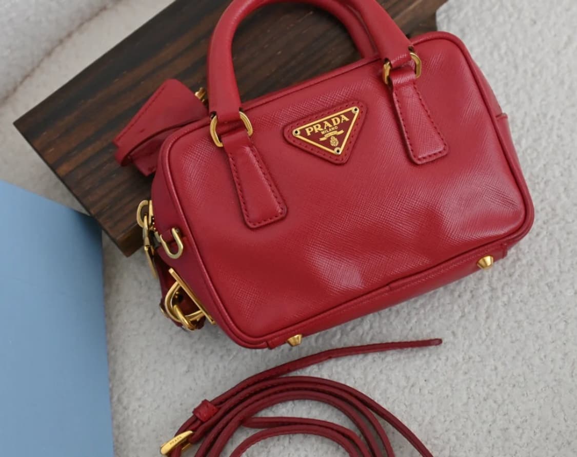 [정품] 프라다 사피아노 미니 토트백 레드 상품이미지3