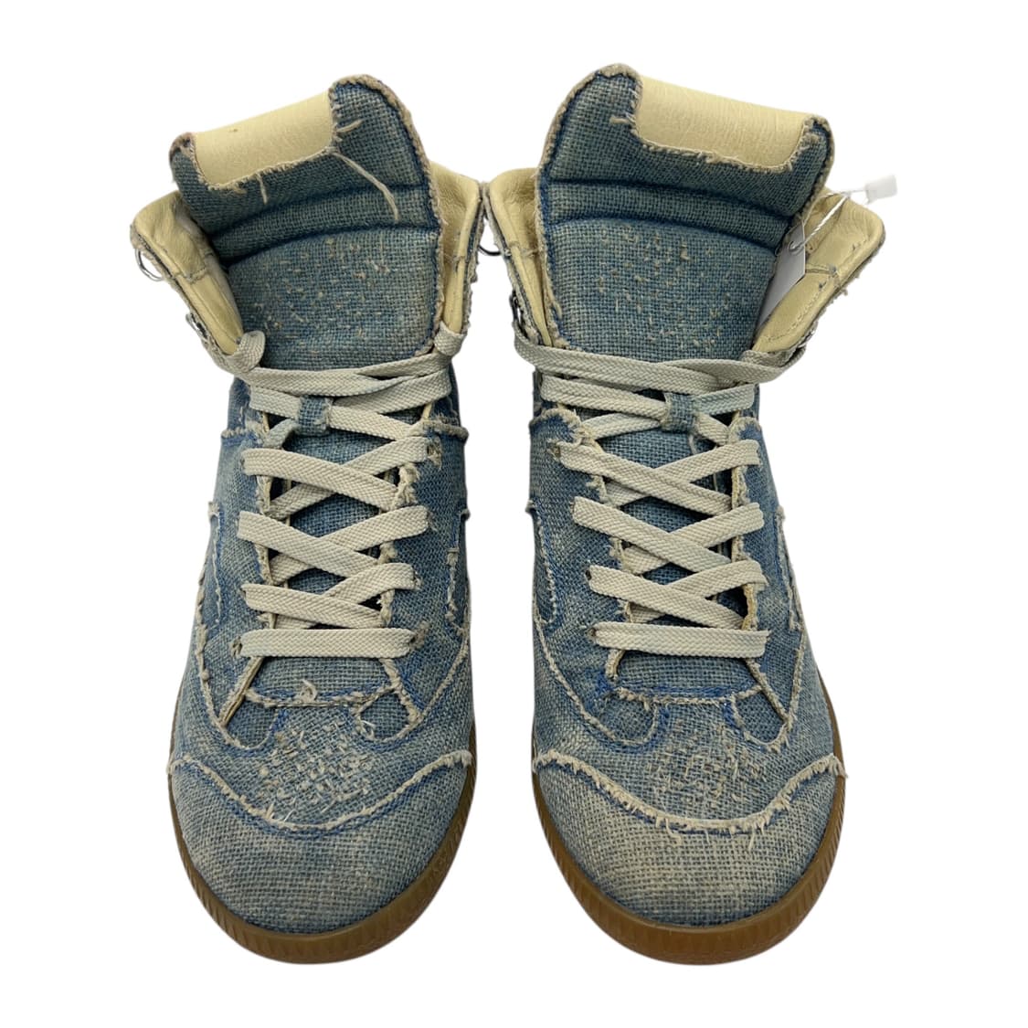 240 W Vtg 메종 마르지엘라 데님 하이 스니커즈 (EU37) 상품이미지4