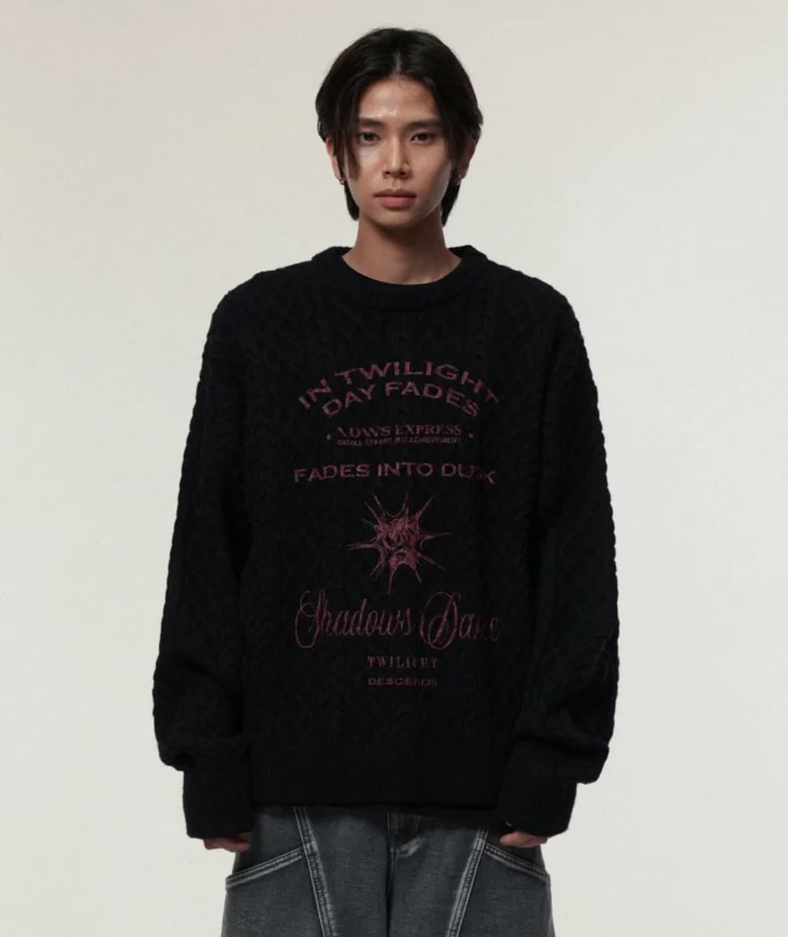 Dusky Day Crewneck Knit Black 상품이미지1