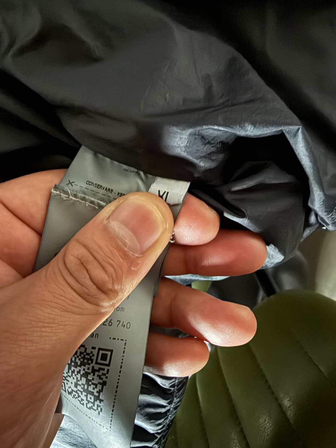 스톤아일랜드 크링클랩스 논후드 숏패딩 상품이미지3