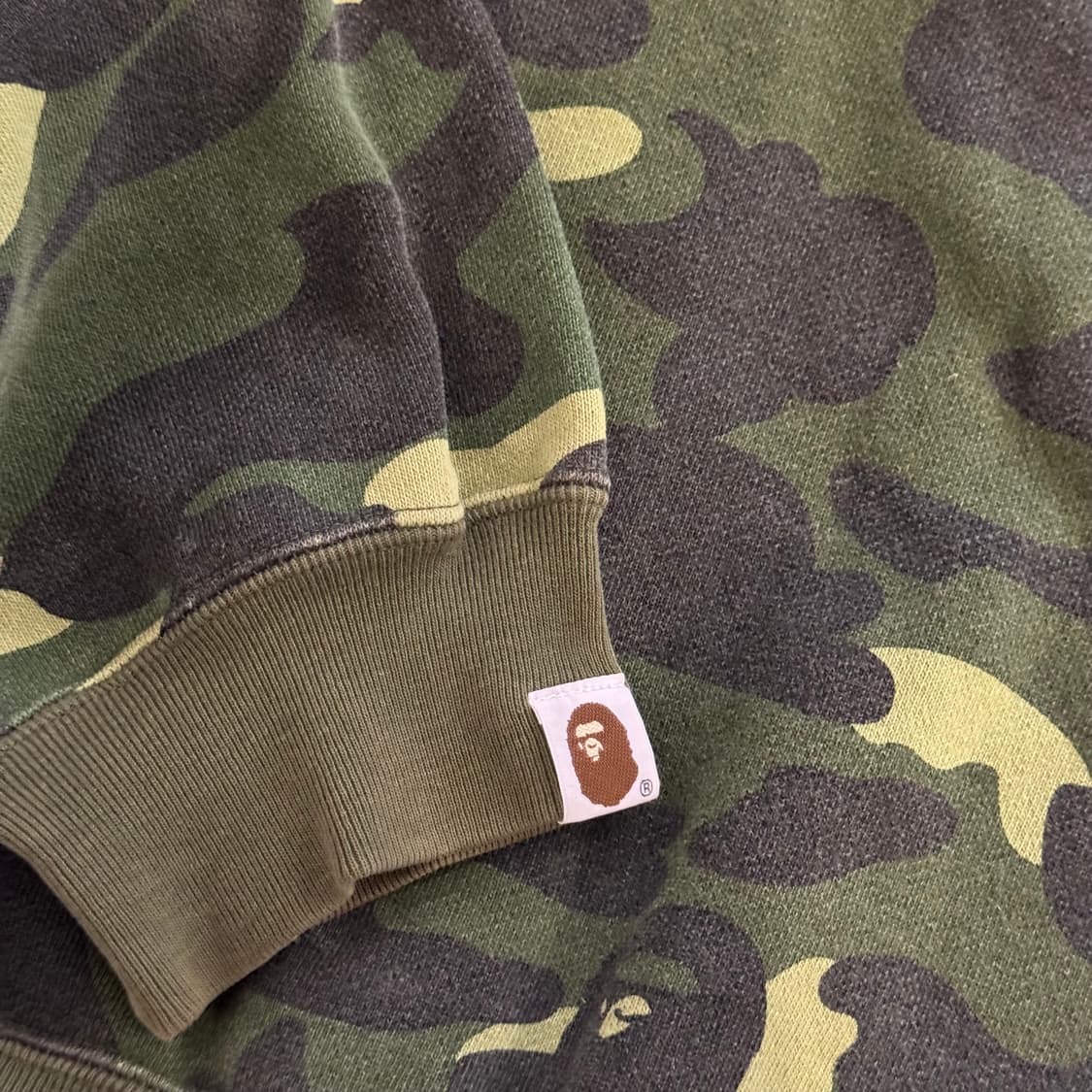 OG 베이프 그린카모 풀 집 후디 L 상품이미지6