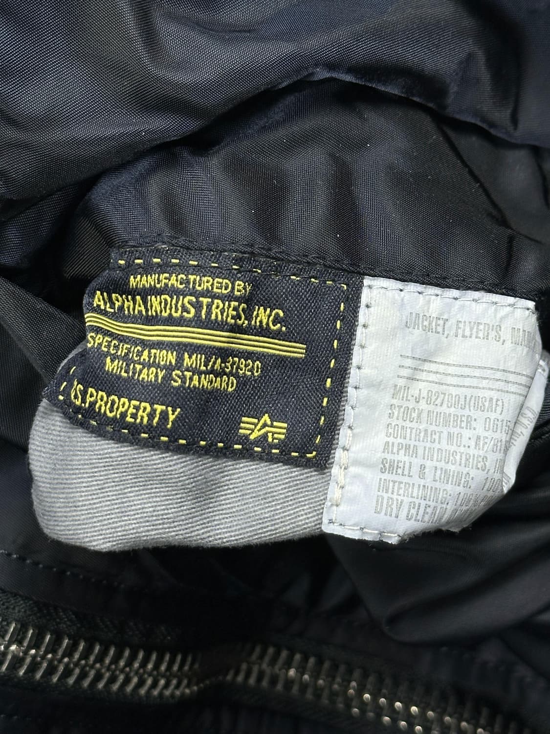 알파인더스트리 베이직 MA-1 항공점퍼 네이비 XL 상품이미지5
