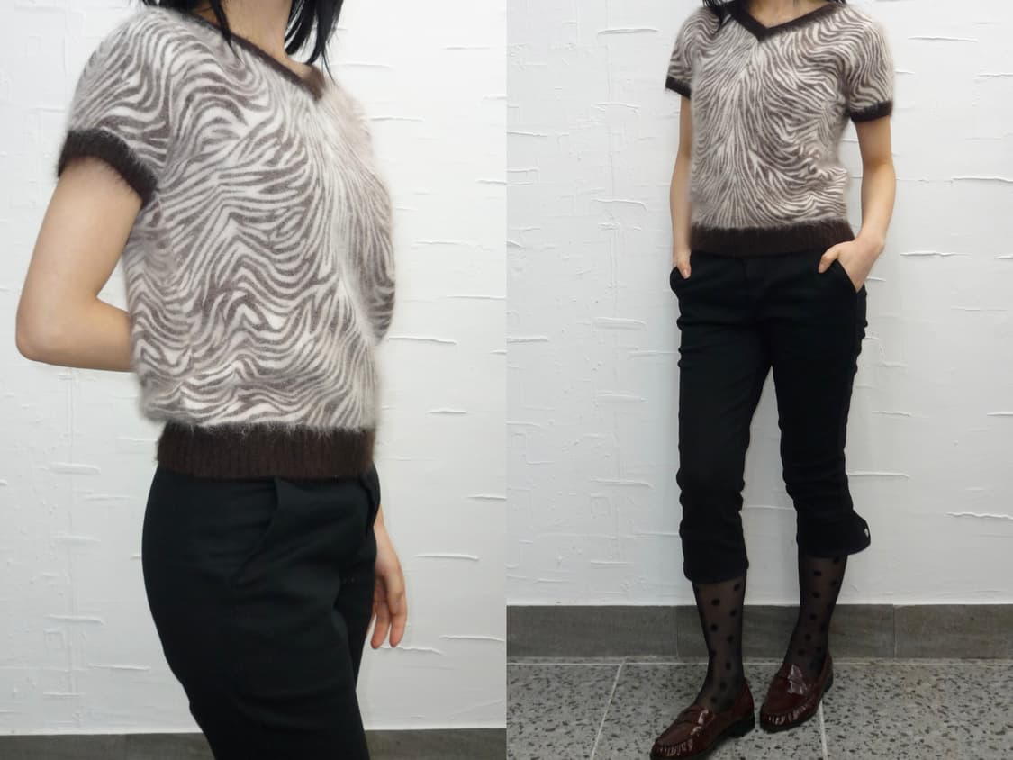 leopard angora knit top 상품이미지1