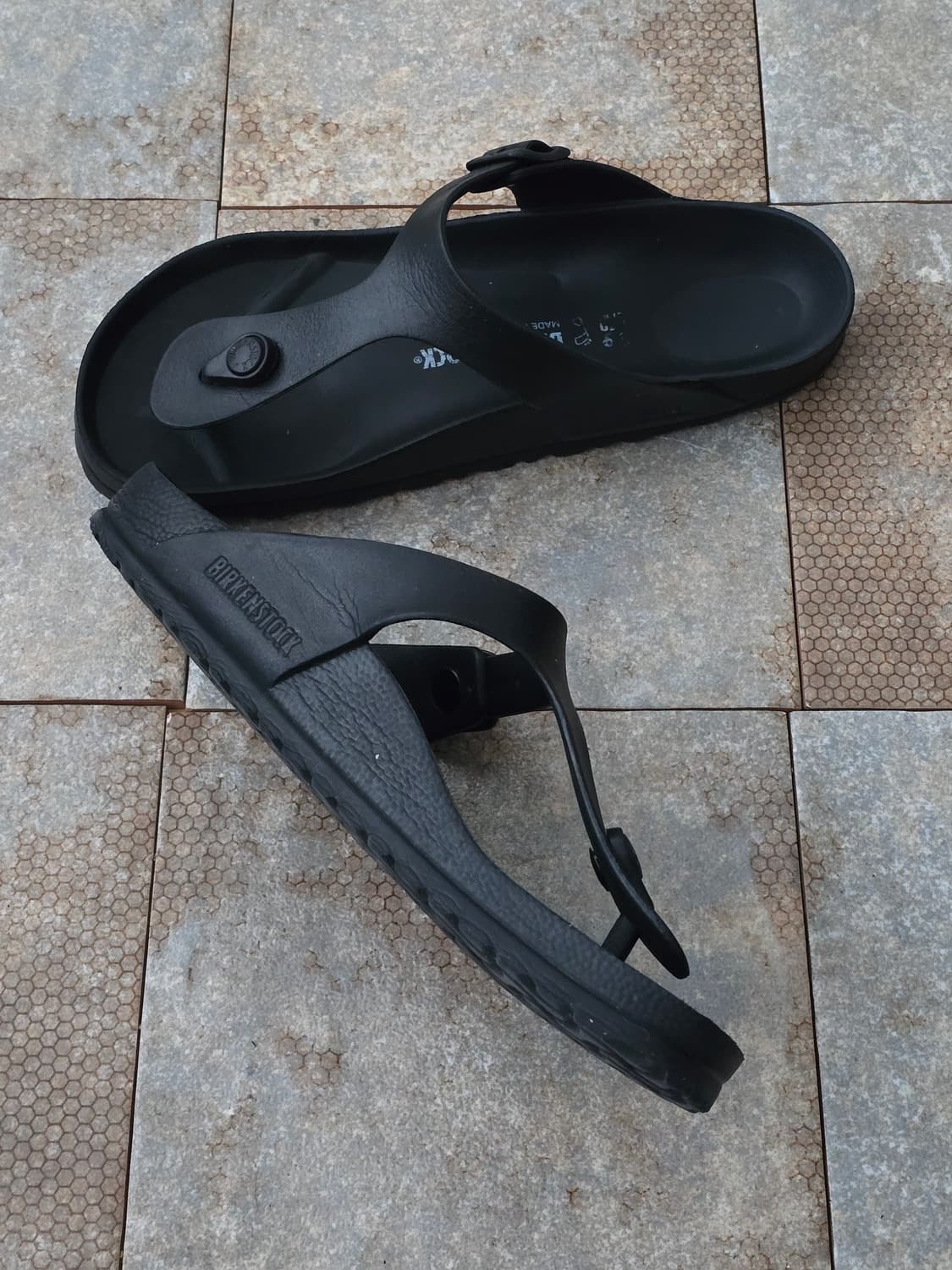 (250)버켄스탁 지제 에바 블랙 쪼리 샌들 상품이미지4