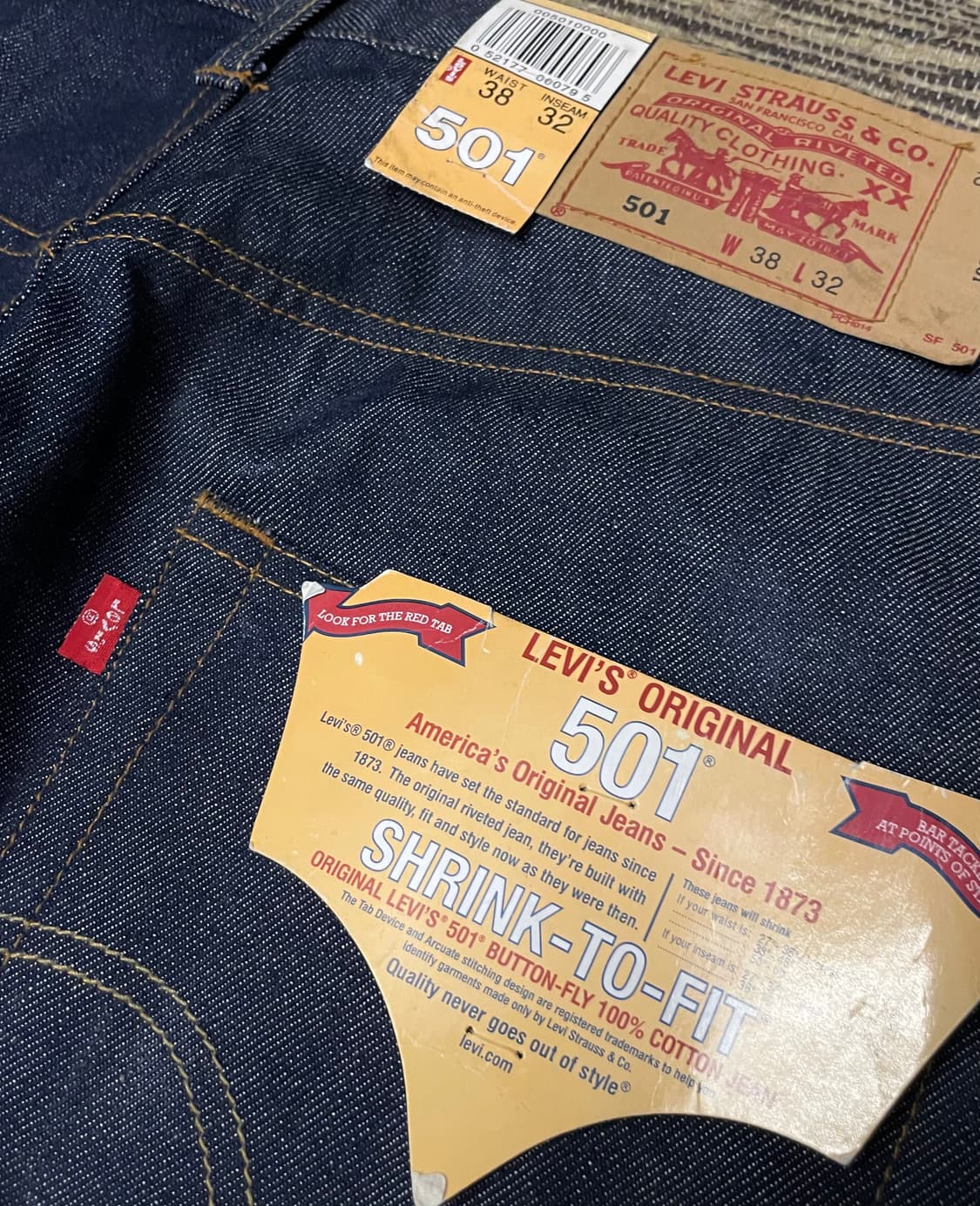 (36~38)00s Levis 빈티지 리바이스 501 리지드 진청 데님  상품이미지8