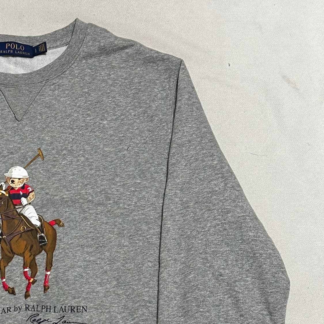 L 폴로랄프로렌 빅포니 그레이 기모 맨투맨 상품이미지1