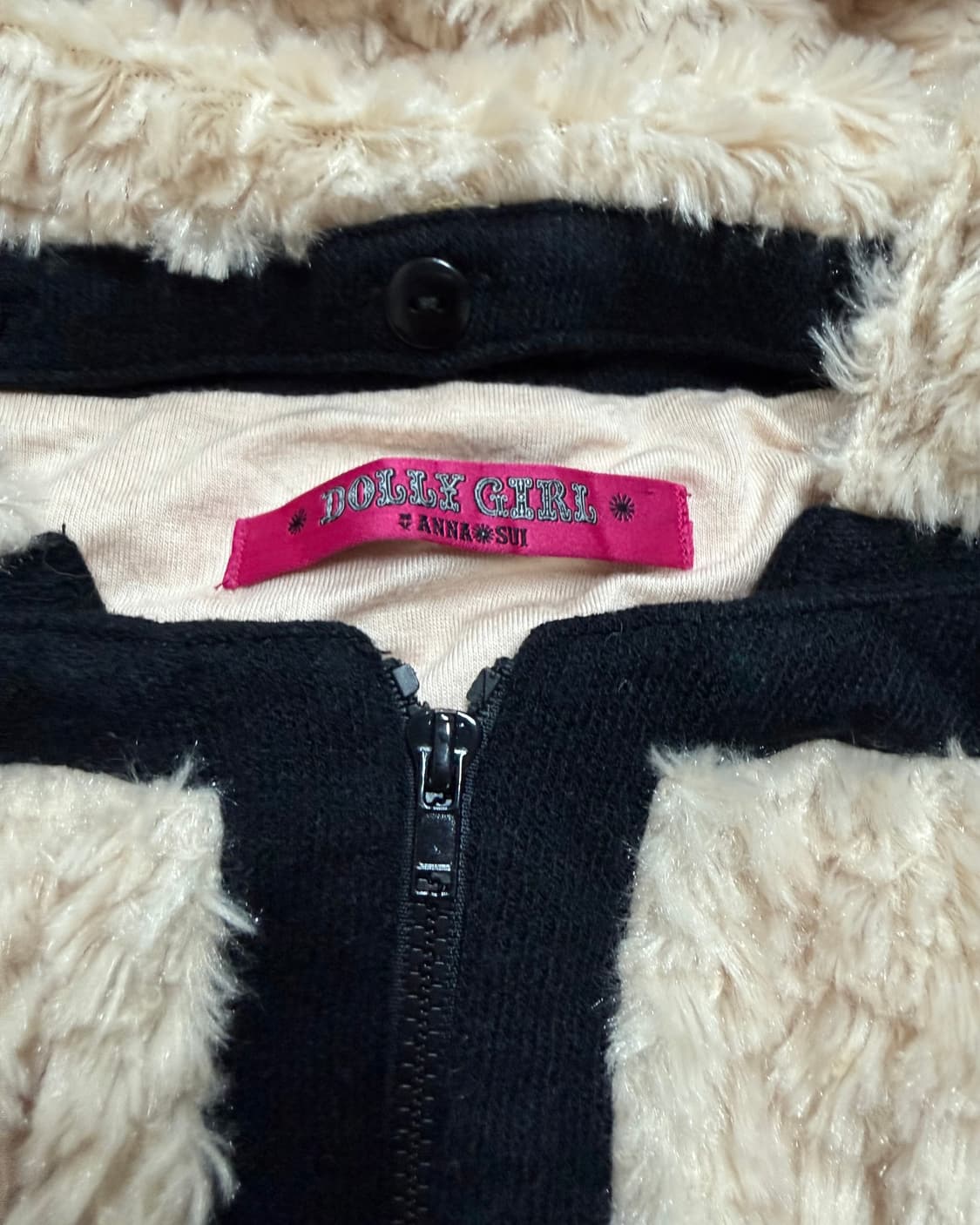 Anna Sui dolly girl fur zip hooded jacke 상품이미지7