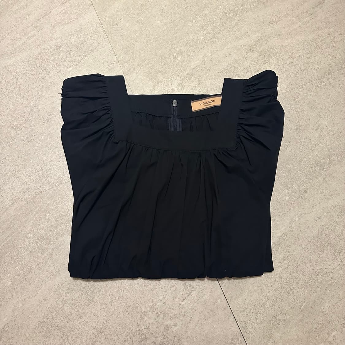 바이탈싸인 스모크 밴딩 롱 드레스 상품이미지3