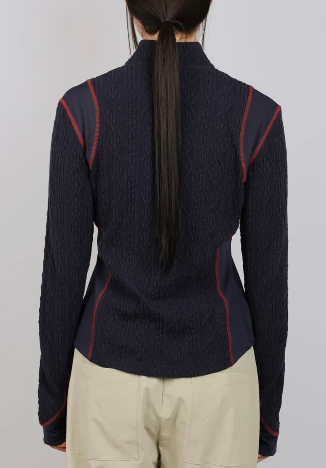 AIR CABLE KNIT HALF 2WAY ZIP UP JACKET-V 상품이미지8