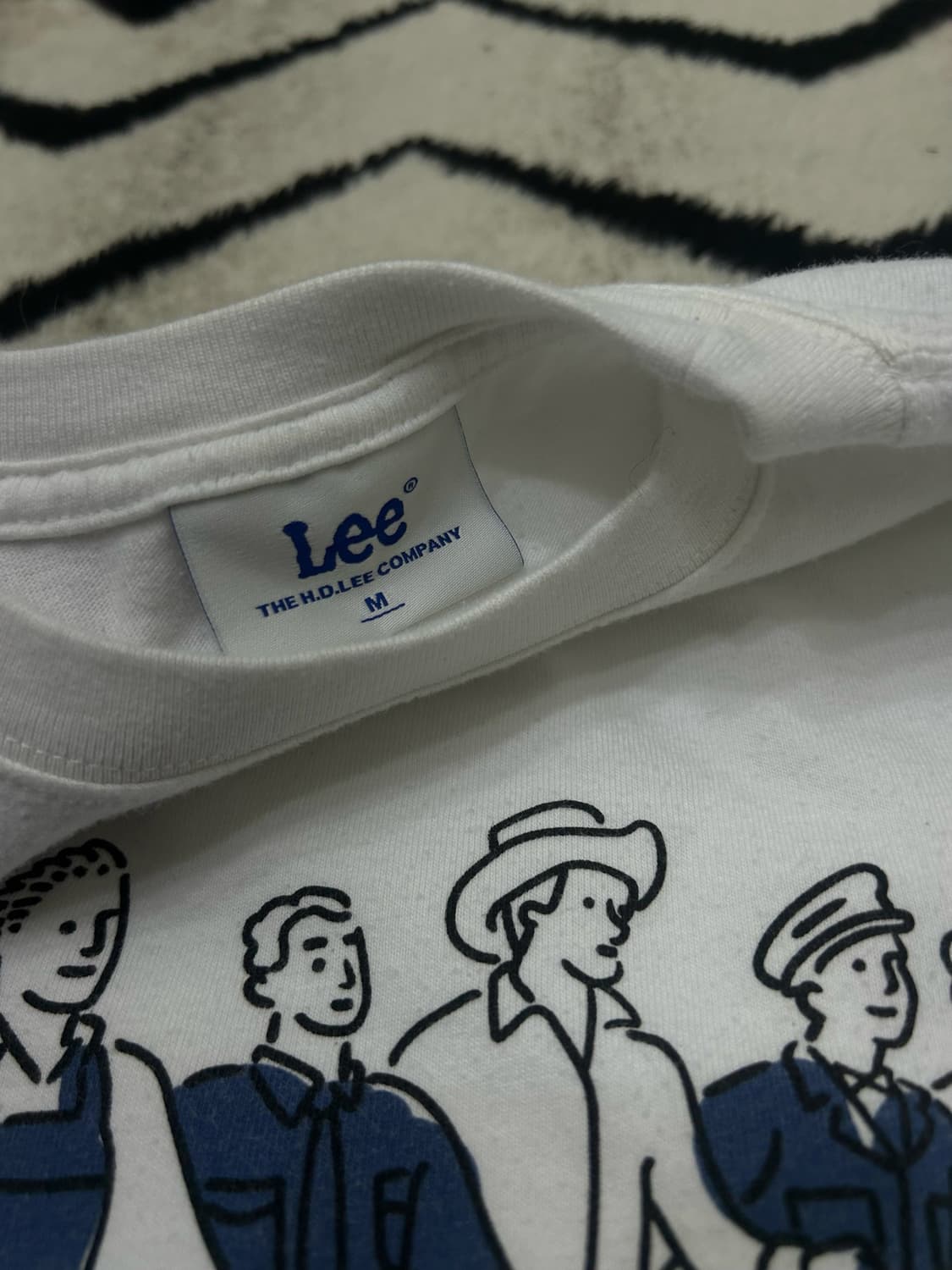 [M]Lee 워킹 그래픽 반팔/화이트 상품이미지4