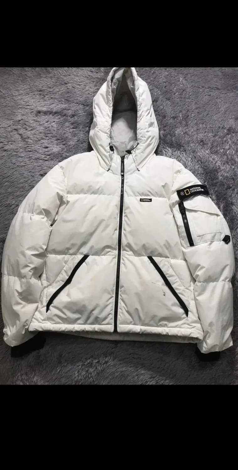 [[M]# 내셔널지오그래픽 숏기장 덕다운 후디 점퍼 상품이미지1