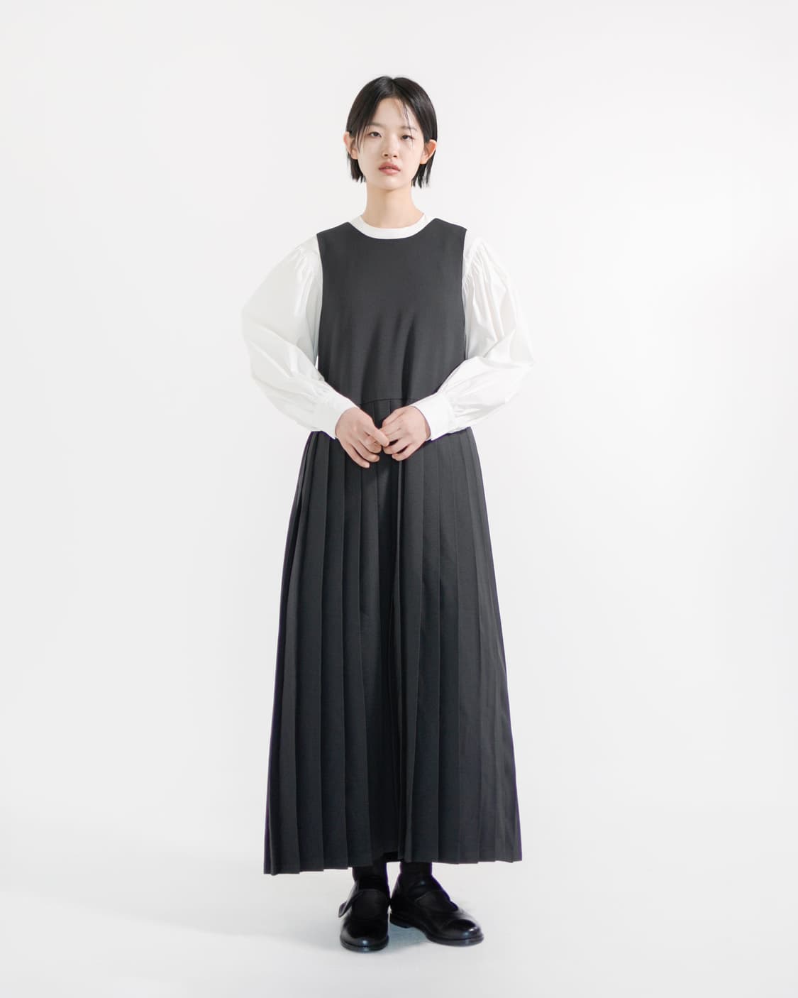 유노이아 클래식 플리츠 드레스 상품이미지1