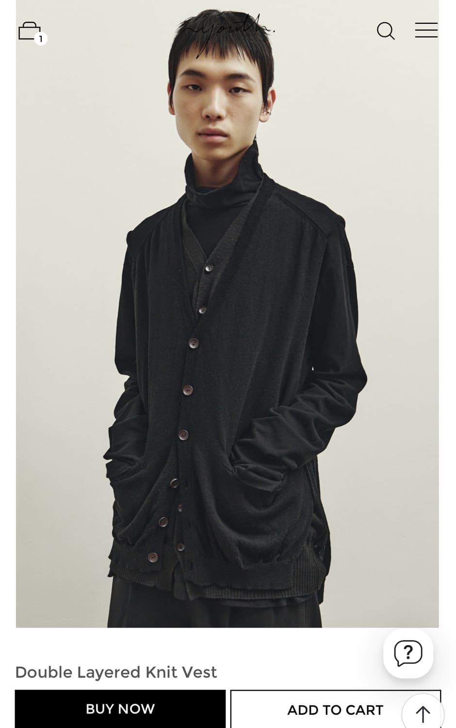 Double Layered Knit Vest (L) 상품이미지1