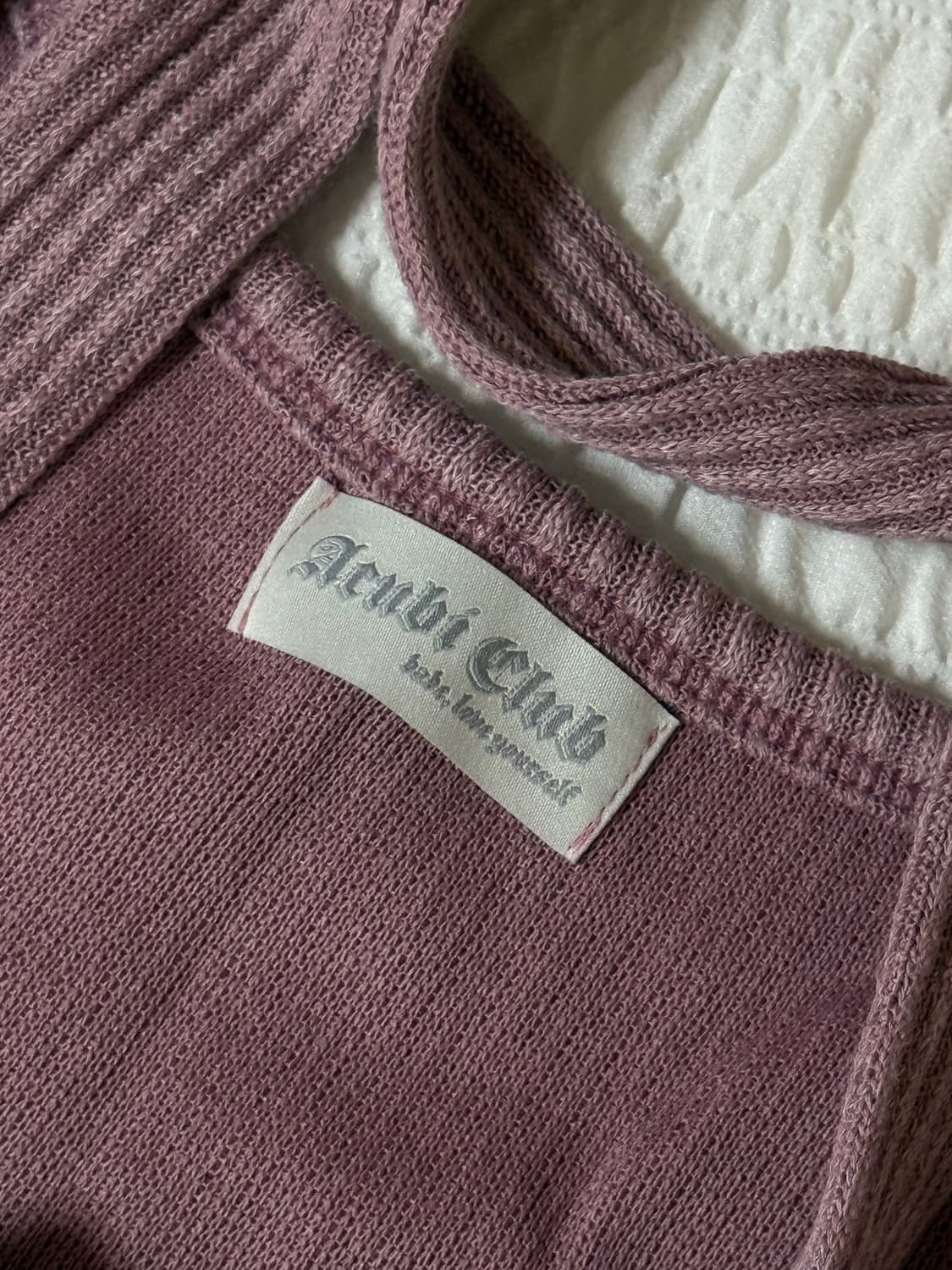 [새제품] 아쿠비 클럽 스퀘어 가디건 머플러 세트 상품이미지4