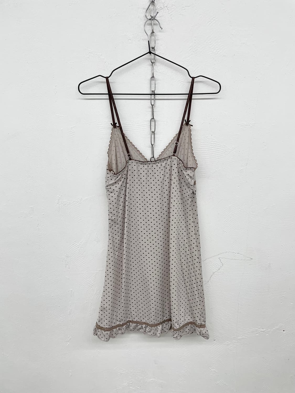 코지 라떼 도트 레이스 슬립 상품이미지6