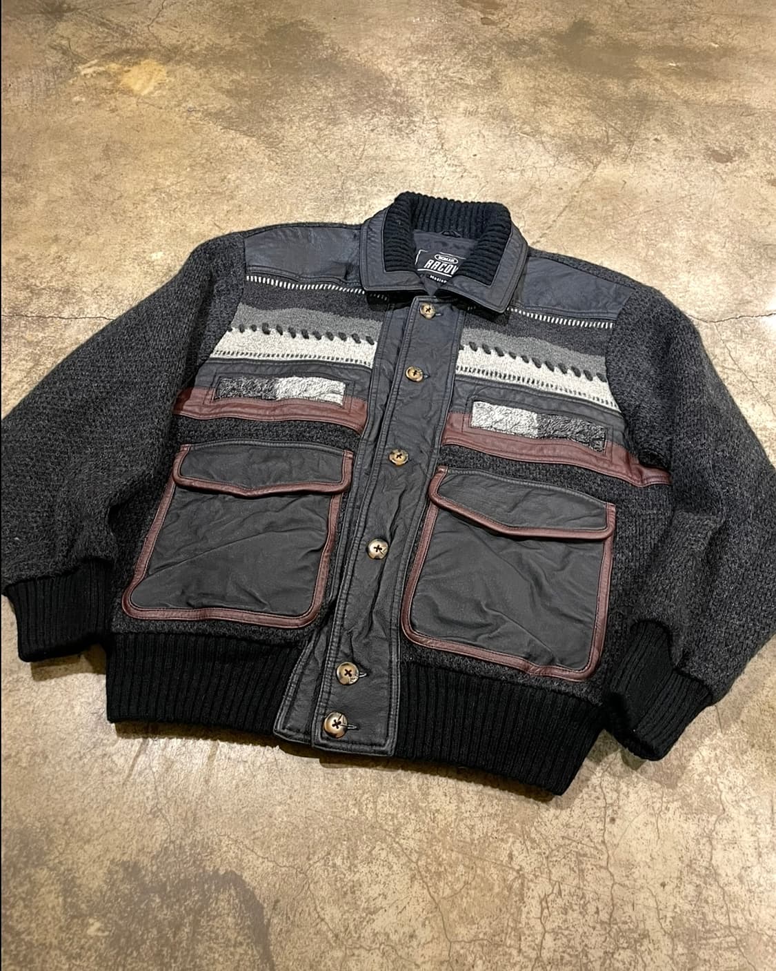 Roman racow 레더 니트 재킷 (B5086) 상품이미지5