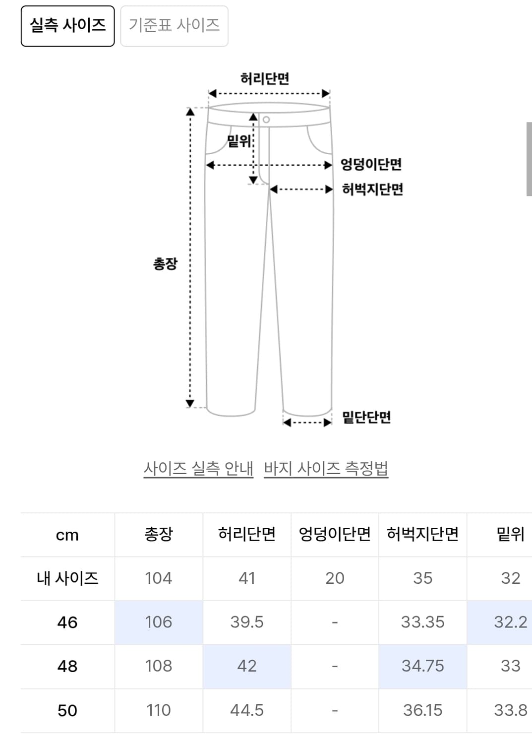 메종미네드 카고팬츠 화이트 46(S) 상품이미지6
