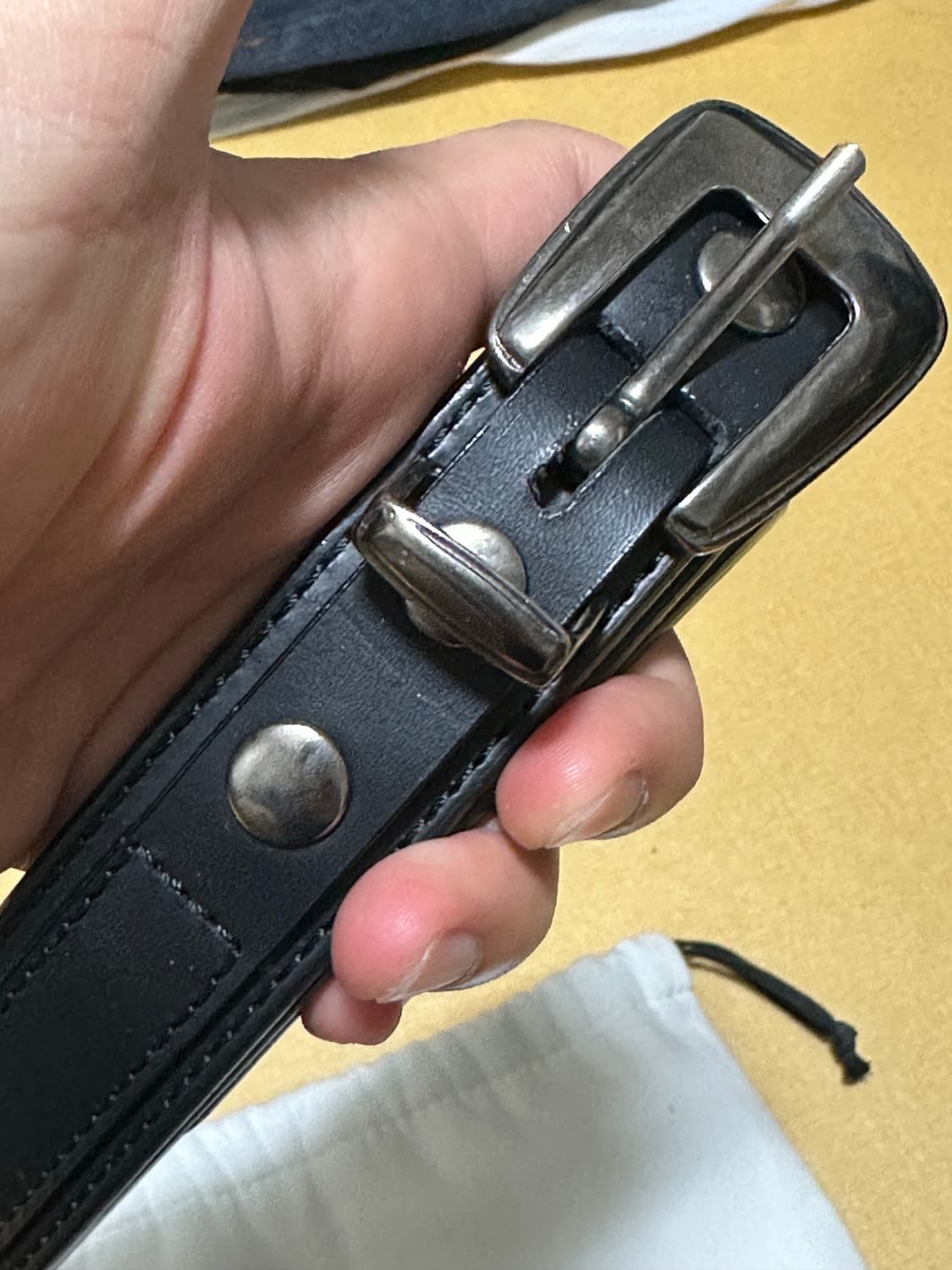 르메르 미니멀 웨스턴 벨트 블랙 민자가죽 95 상품이미지3