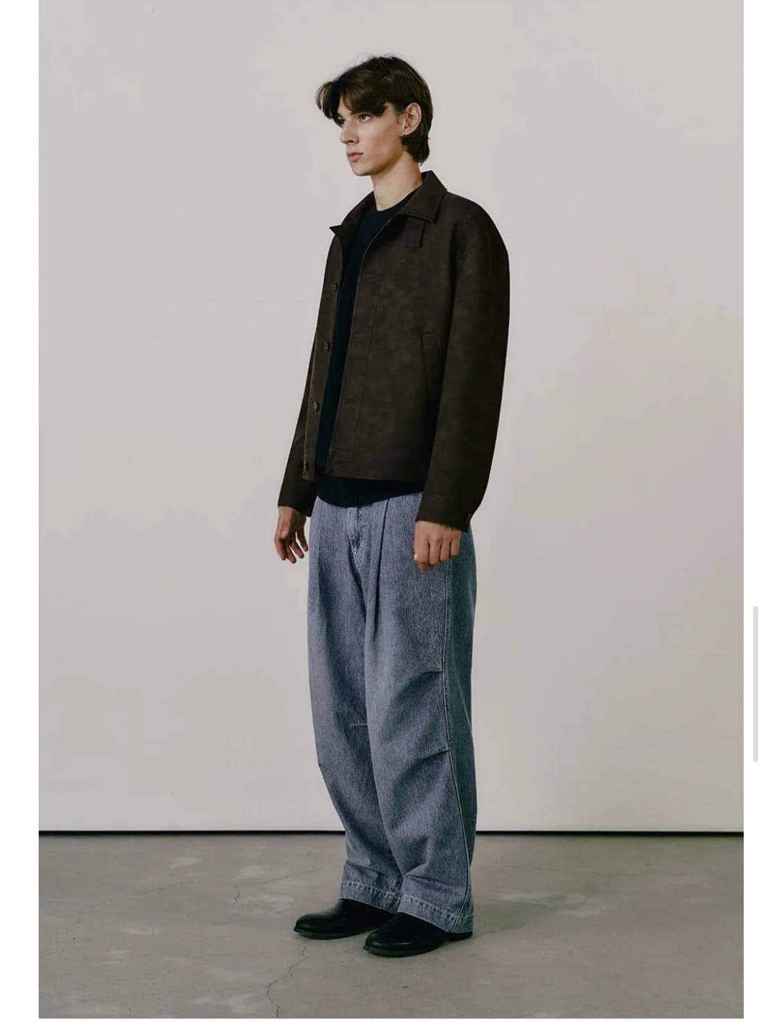 [새상품] 아르반 투 턱 데님 팬츠 블루그레이 2사이즈(m사이즈) 상품이미지8