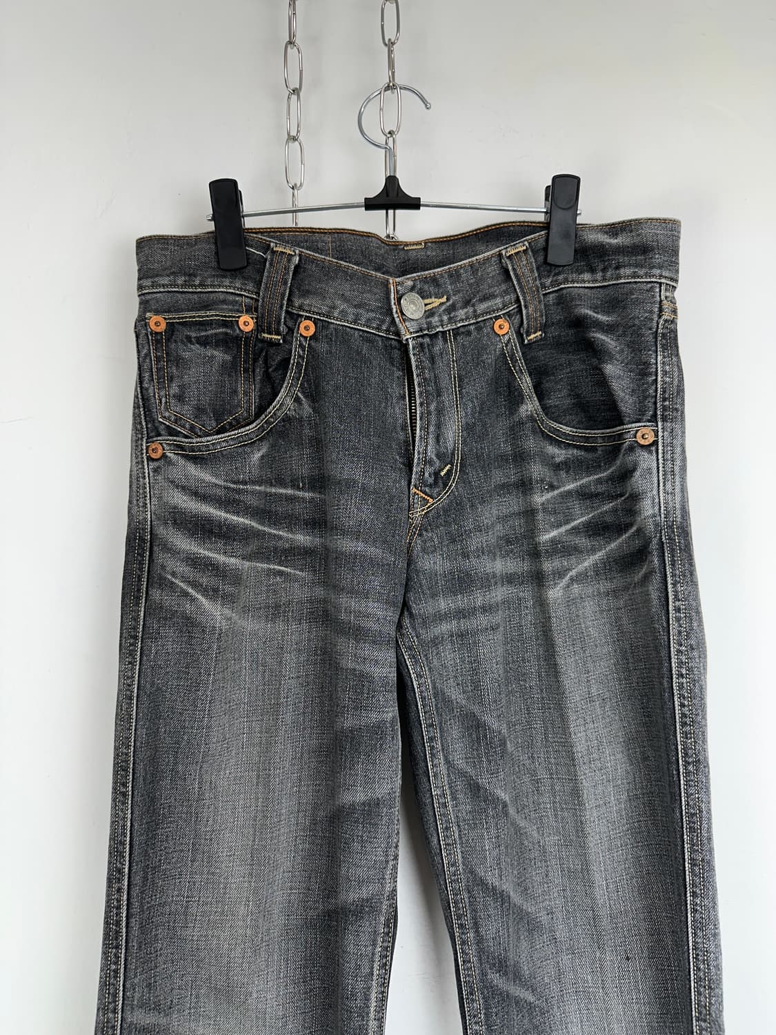 Levi’s 2000s 702 Gray Wash Denim Pants 상품이미지5
