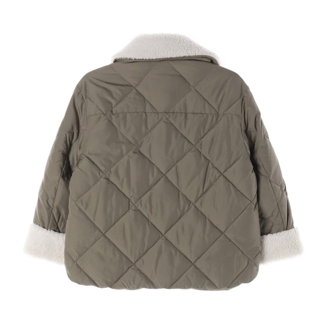 플라스틱아일랜드 퍼 카라 퀼팅 패딩 XS 상품이미지3