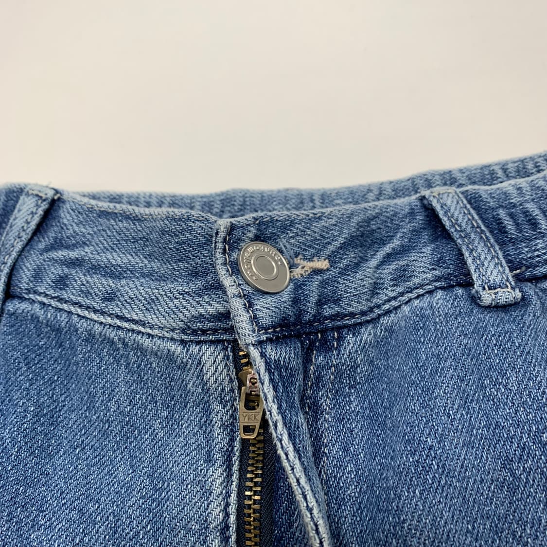 커스텀멜로우 밴딩 세미와이드 데님팬츠 (30) 상품이미지4