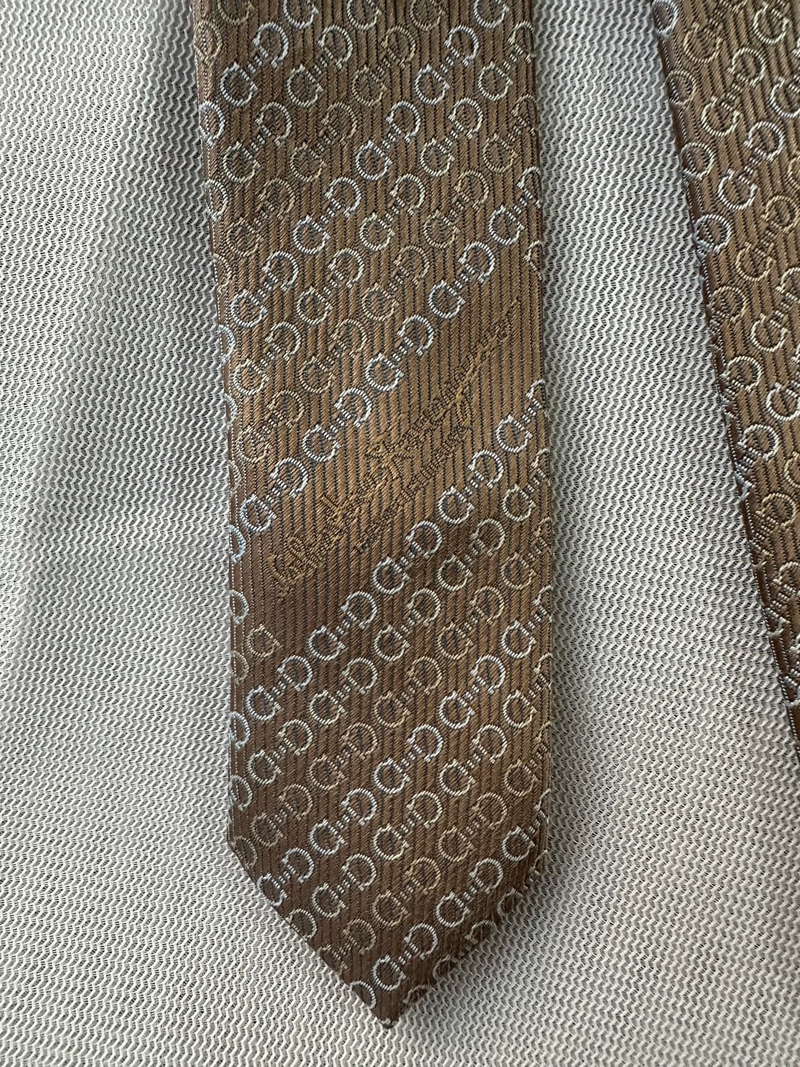 페라가모 실크 넥타이 베이지 상품이미지4