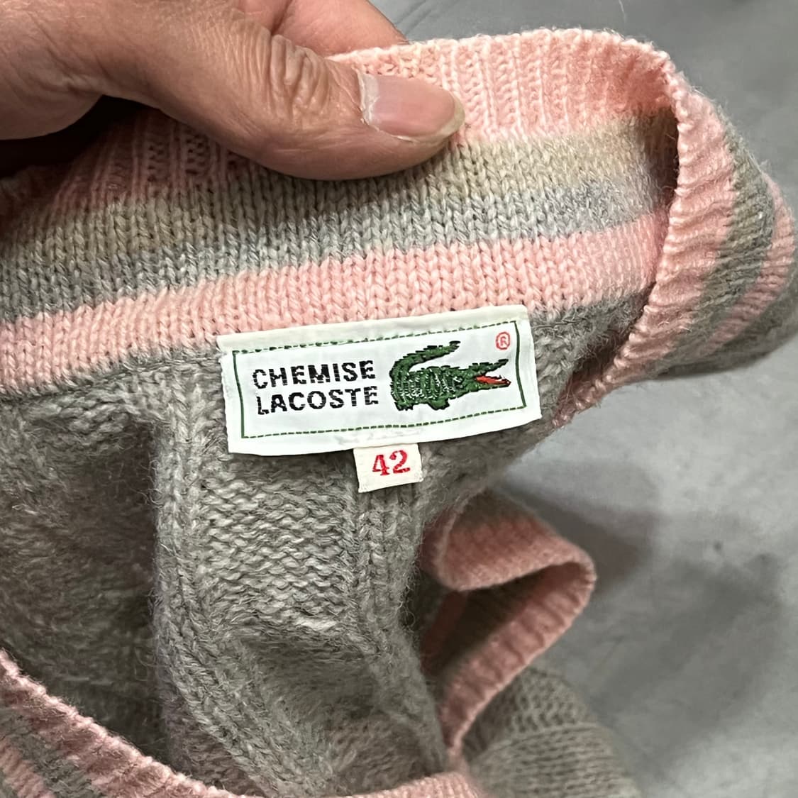  라코스테 프레피 브이넥 울 니트 베스트 y15794 상품이미지6