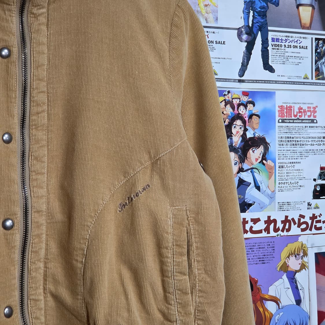 빈티지 베이지 코듀로이 패디드 자켓 상품이미지4