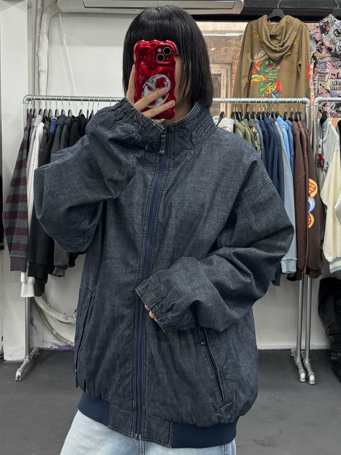 JPN 콜롬비아 데님 하이넥 점퍼 상품이미지5