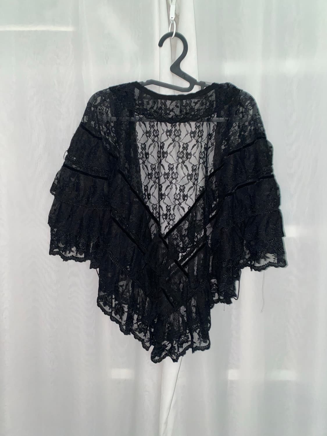 블랙 레이스 케이프 고딕 고스 펑크 상품이미지4