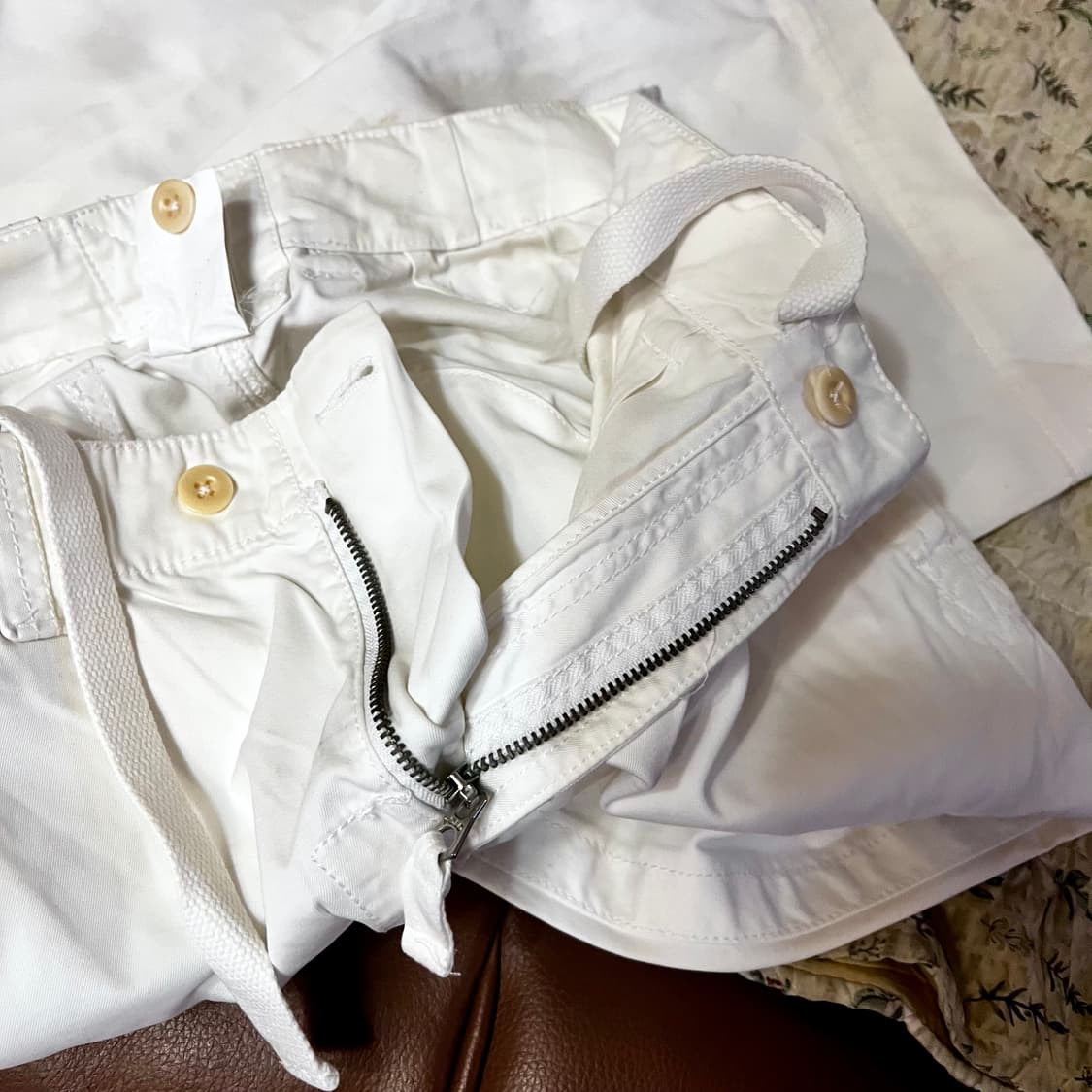 [34] 폴로 POLO 화이트 오버사이즈 코튼 팬츠 상품이미지6