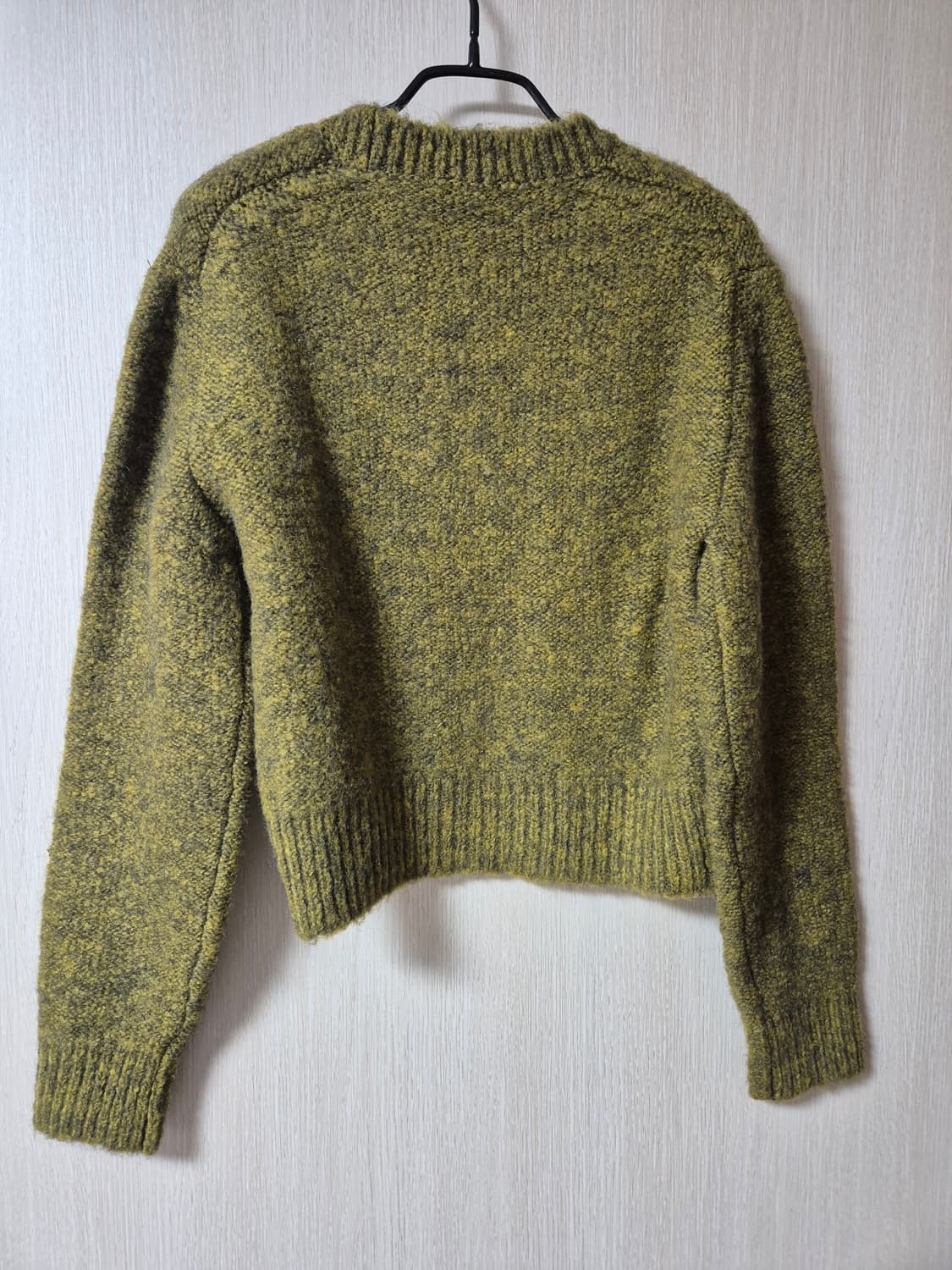 분더캄머 울 니트 부클 가디건 올리브색 M 상품이미지3