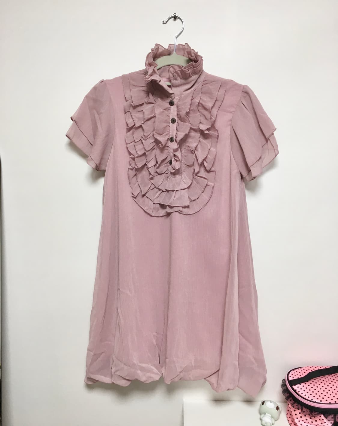 레이스 벌룬 블라우스 원피스 상품이미지1