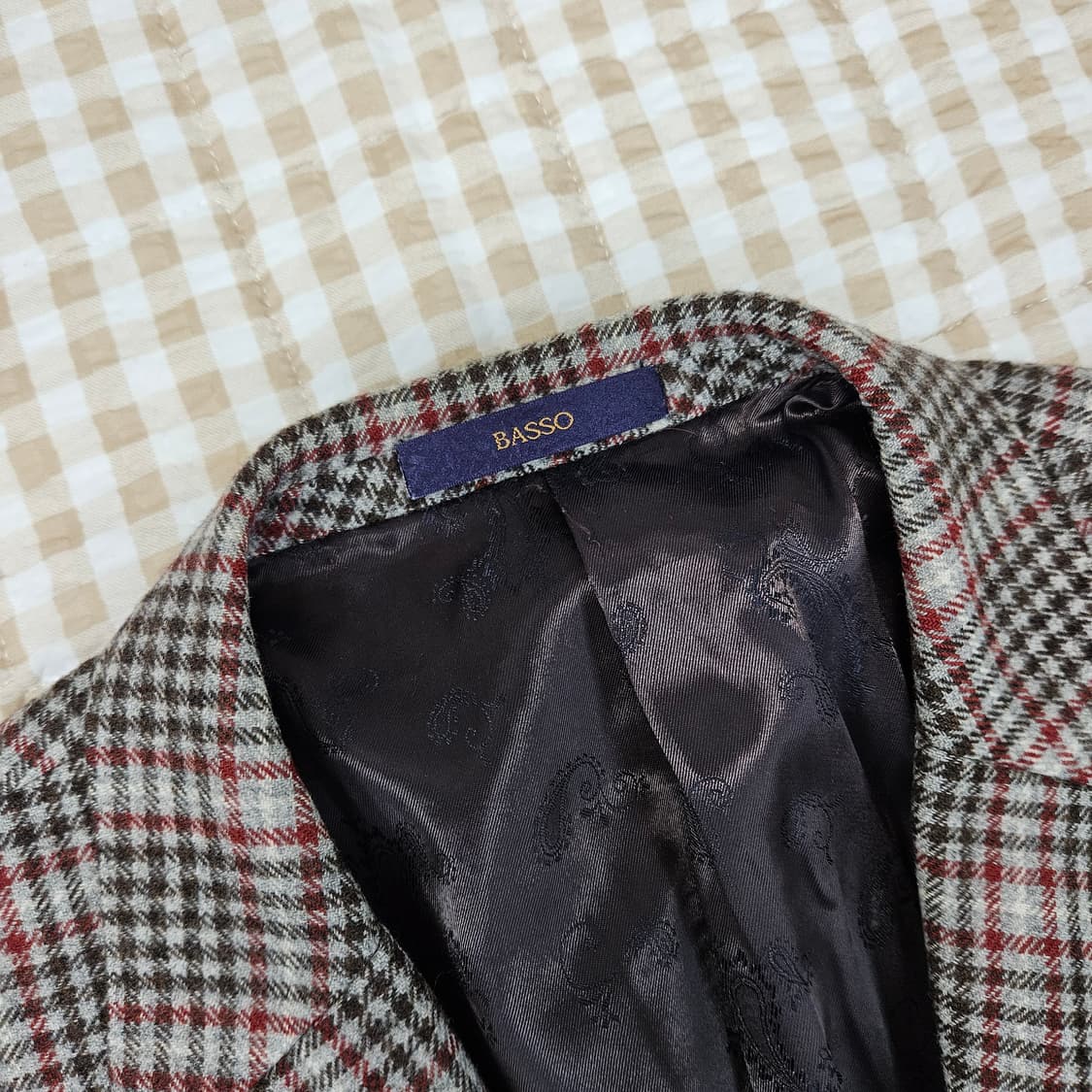 바쏘 울 캐시미어 블레이저 자켓 남자100 상품이미지2