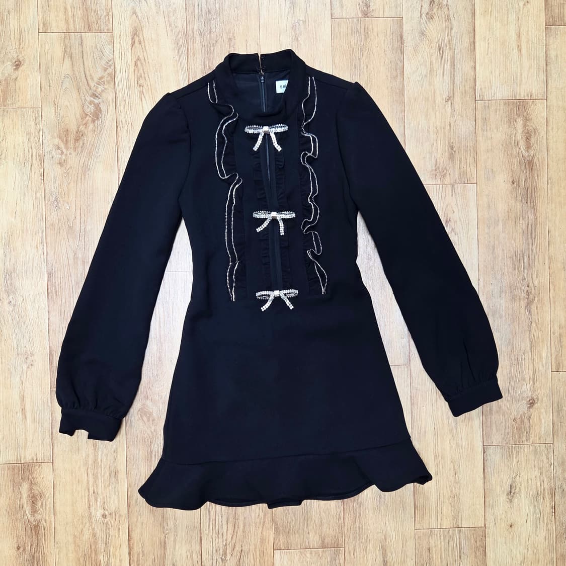 셀프포트레이트(self-portrait) 러플 빕원피스 44-마른55 상품이미지3