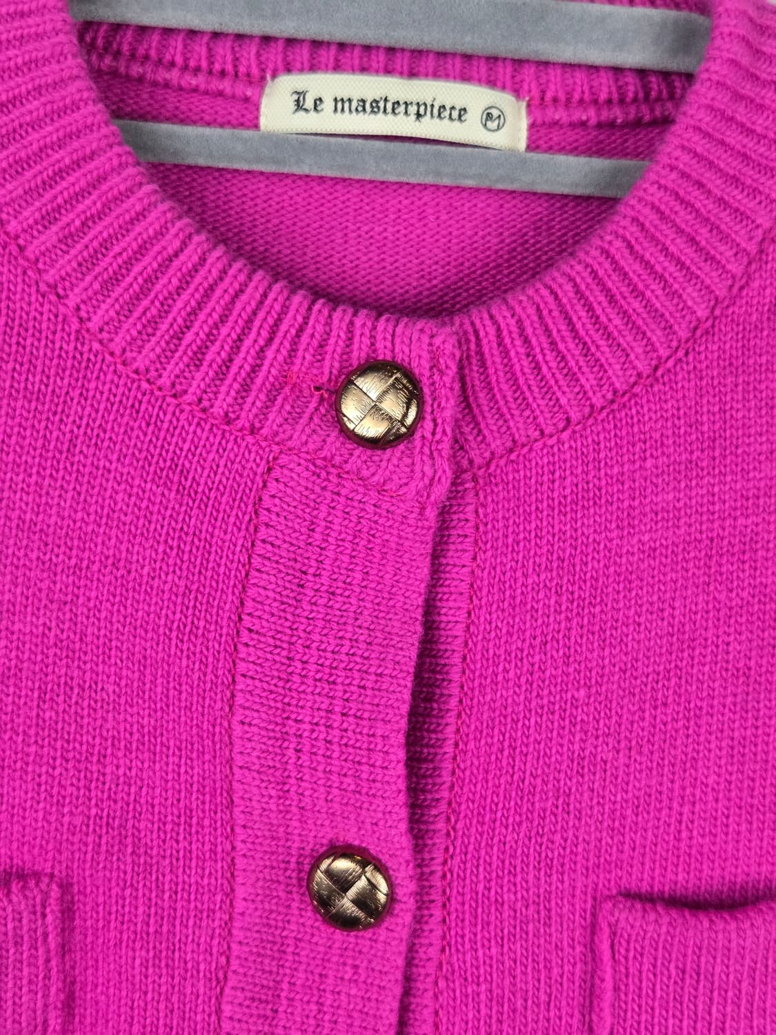 [무료배송]르마스터피스 F 여성 금장 단추 탄탄한 니트 가디건 상품이미지3