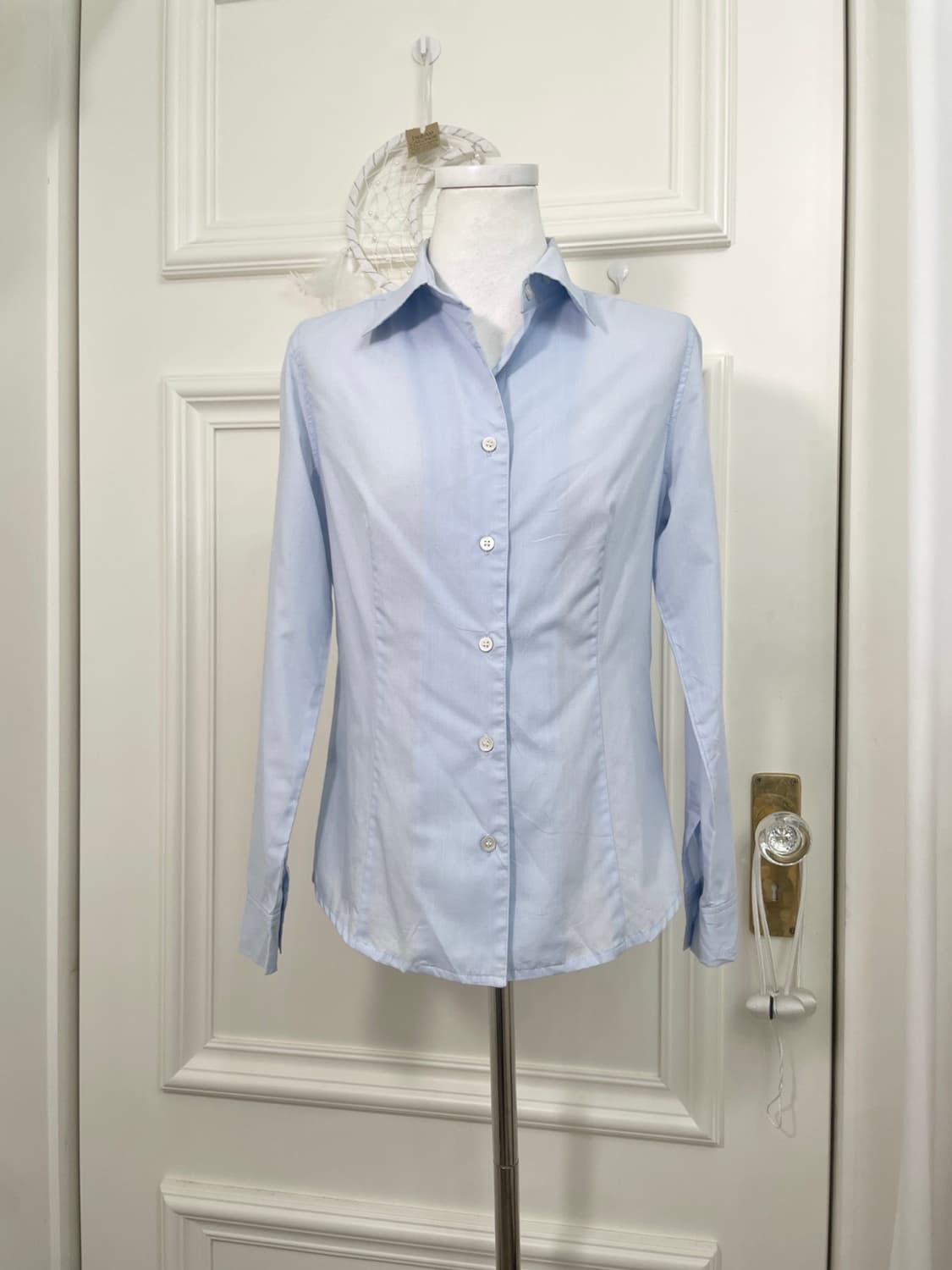 sky blue basic line shirt 상품이미지1