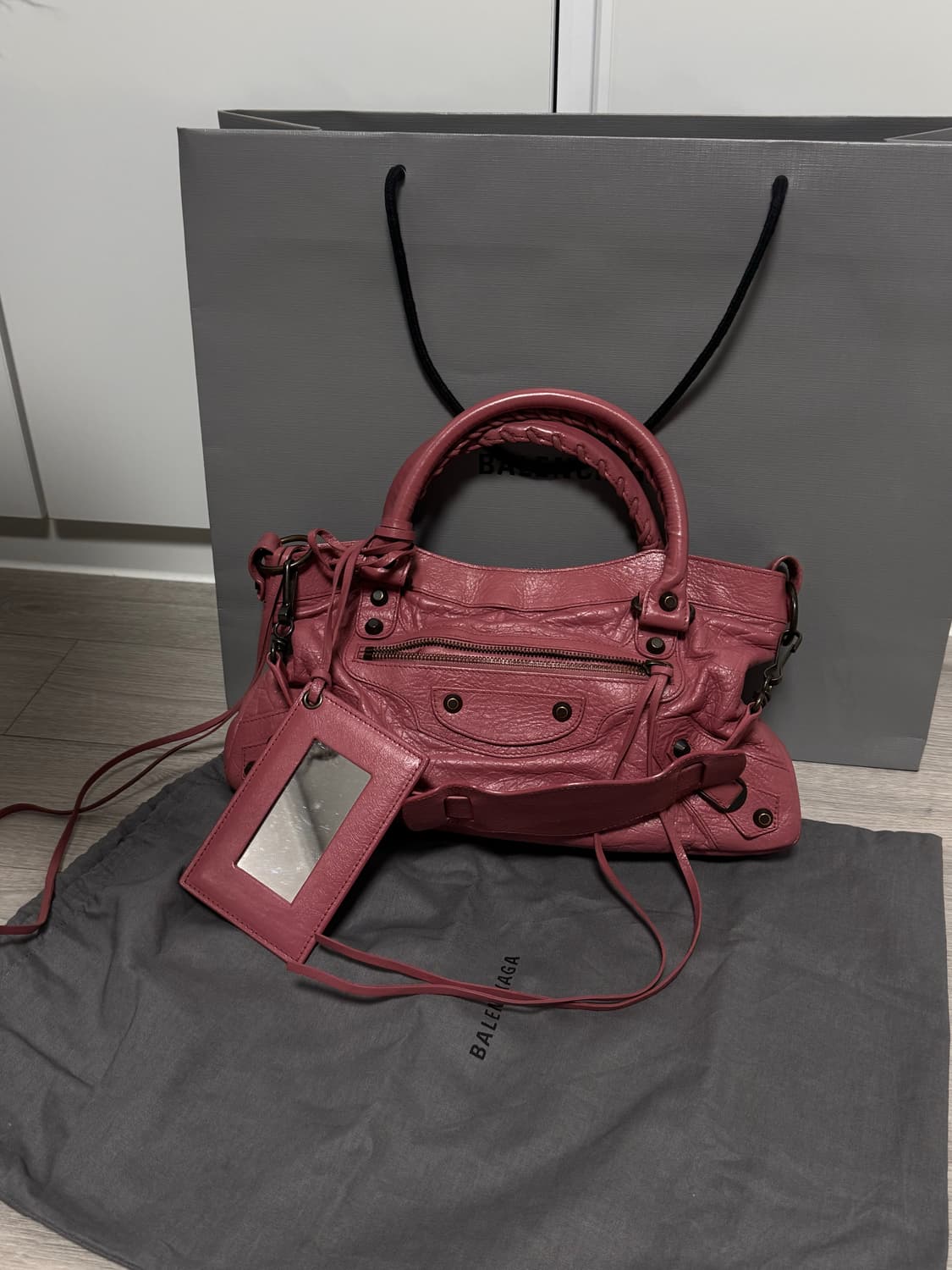 Balenciaga 발렌시아가 르시티 시티백 핑크 스몰 A+ 상품이미지2