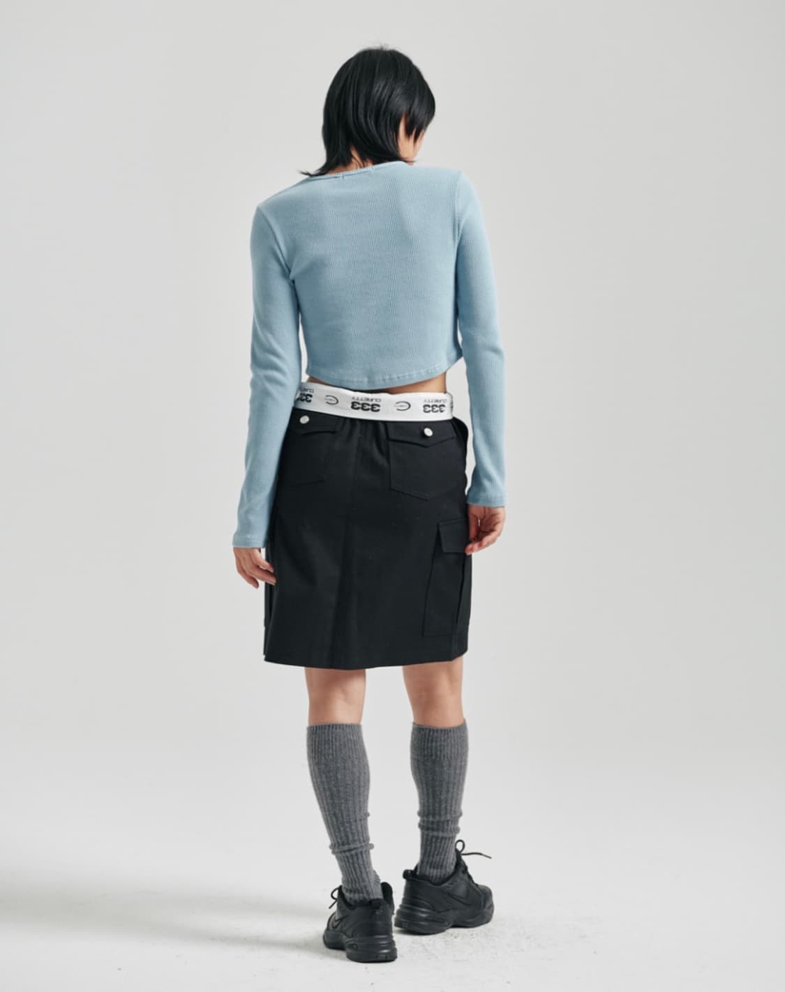 CURETTY 큐리티 크롭 와플티 새상품 상품이미지4