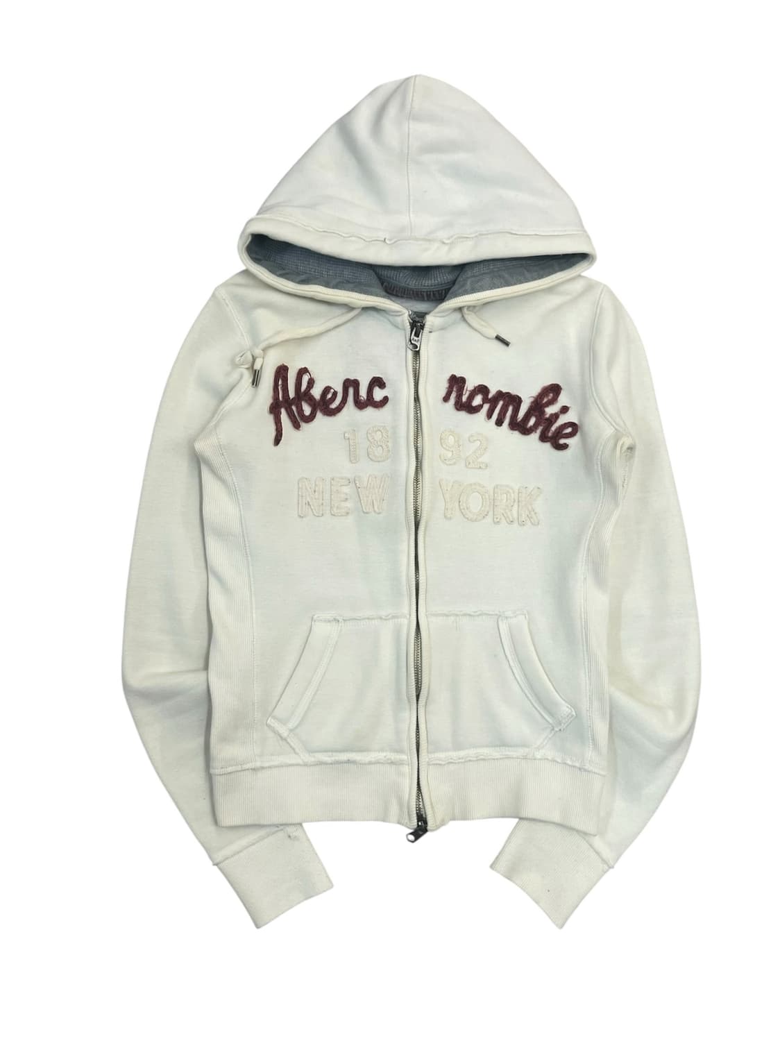 아베크롬비 기모 후드집업 아이보리 S #csz4171 상품이미지3
