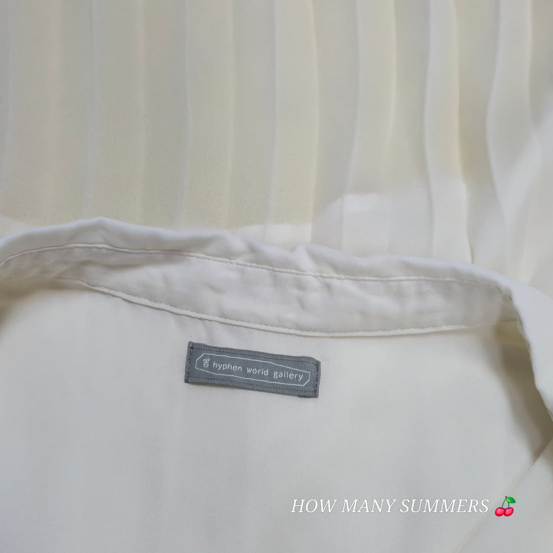 뒷주름 롱 블라우스 시스루 히든버튼 화이트 셔츠 상품이미지10