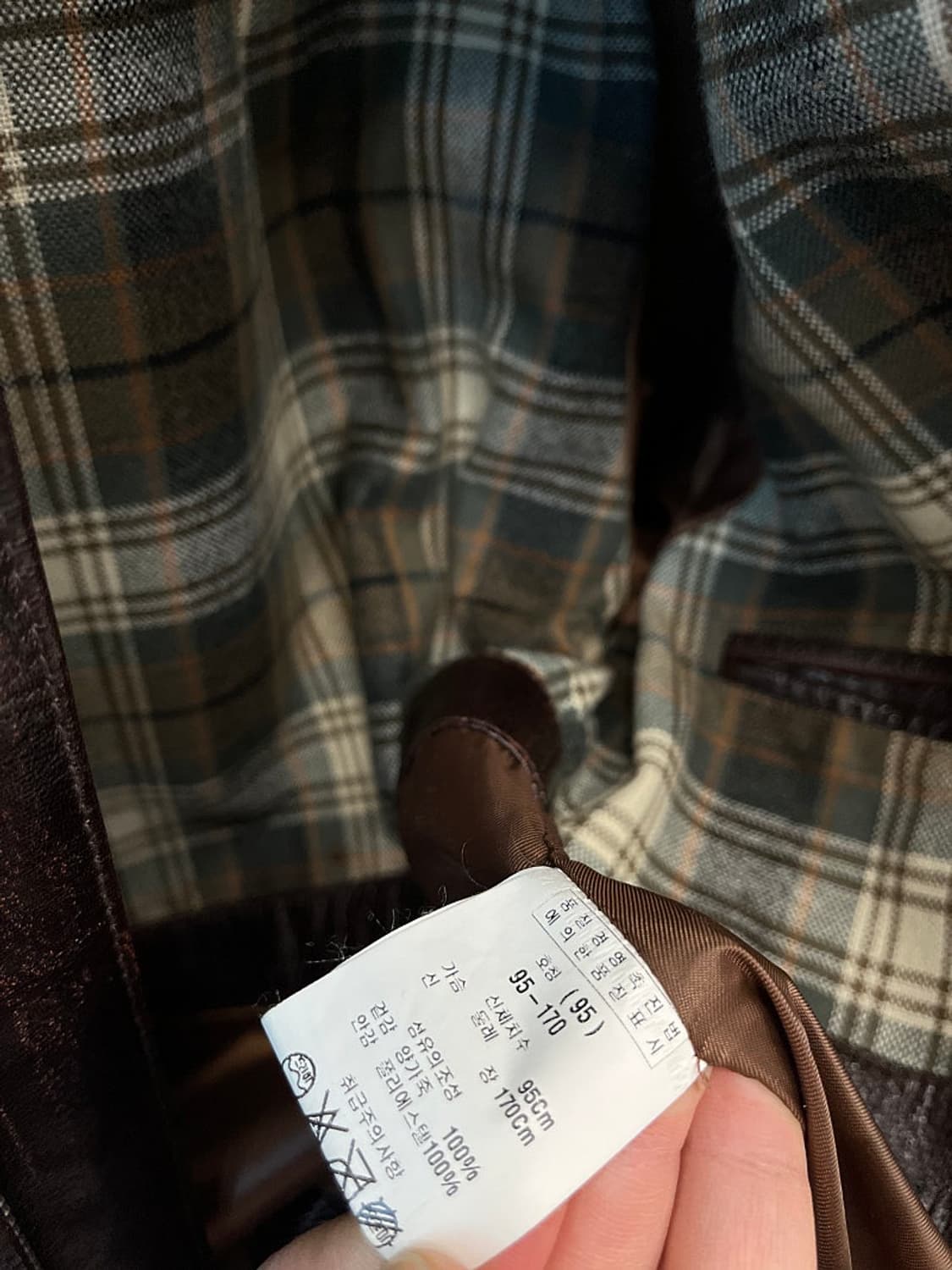 100) 피에르가르뎅 90s 가죽 봄버  상품이미지6