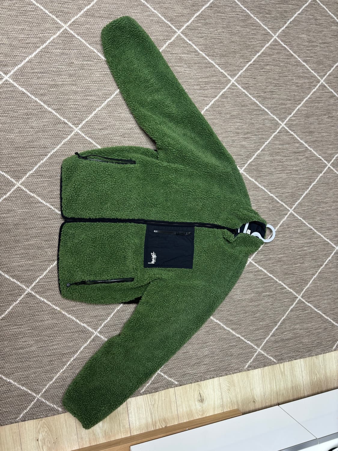 스투시 8볼 쉐르파 자켓 그린 상품이미지1