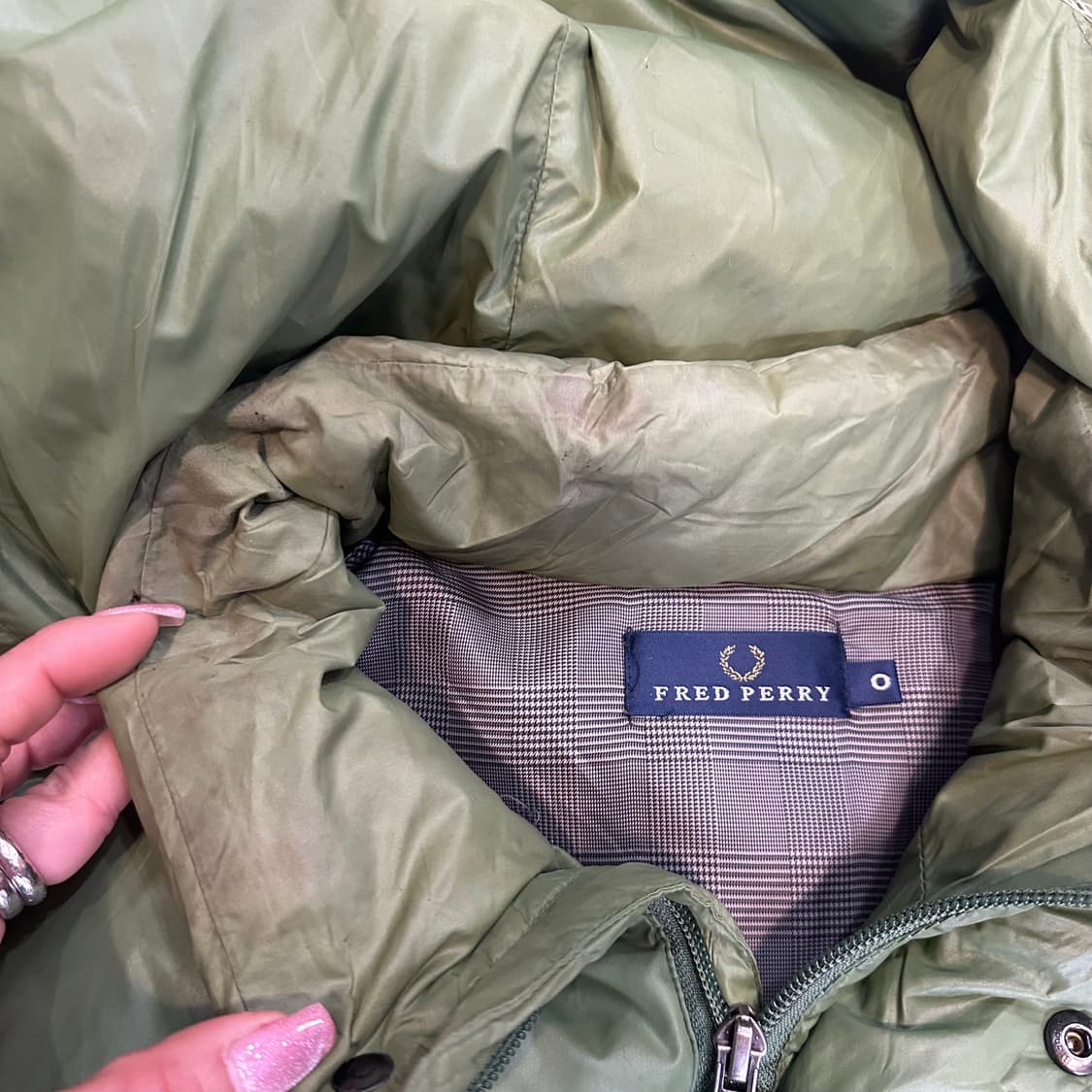 프레드페리 다운 필드 푸퍼 패딩 자켓M-L 상품이미지10