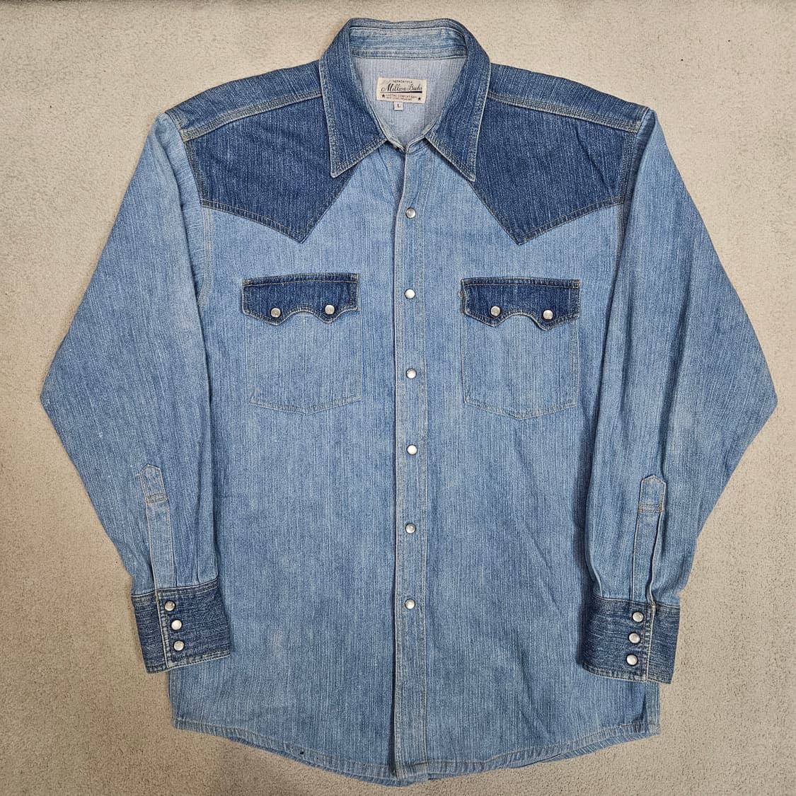 빈티지 데님 웨스턴 셔츠 L 상품이미지2