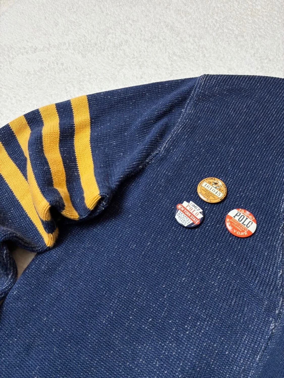 폴로 랄프로렌 00's 피그먼트 레터맨 니트 가디건 PN6371 상품이미지5