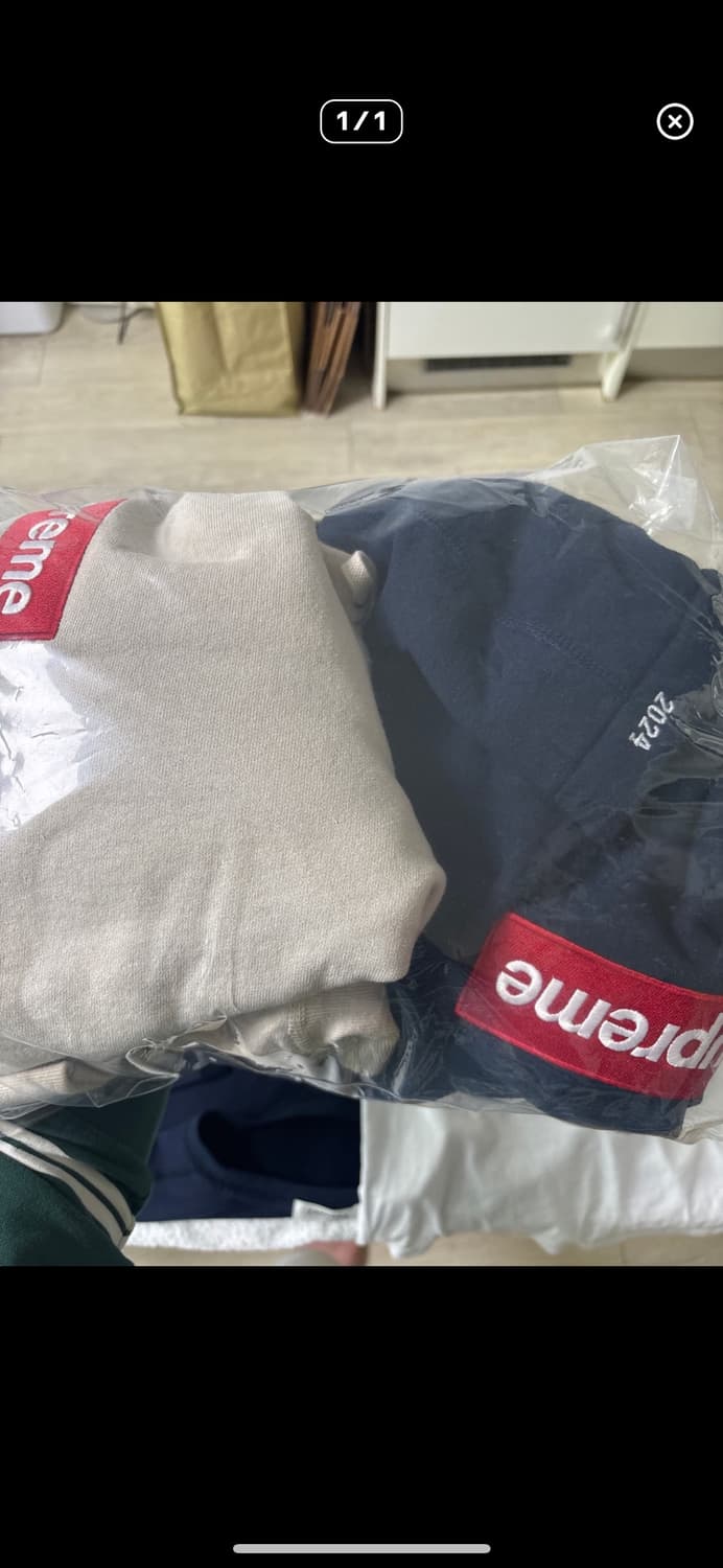 슈프림 박스로고 후드티 XL(스톤) 상품이미지6