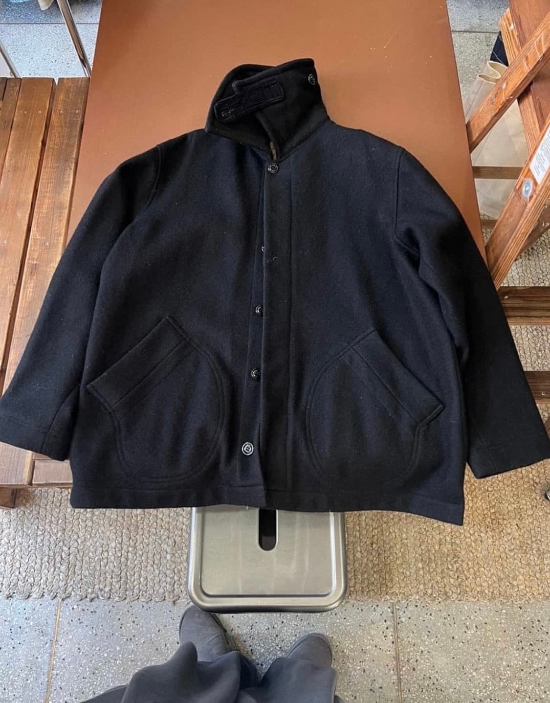 Monitaly 하이넥 울 코트자켓 상품이미지3